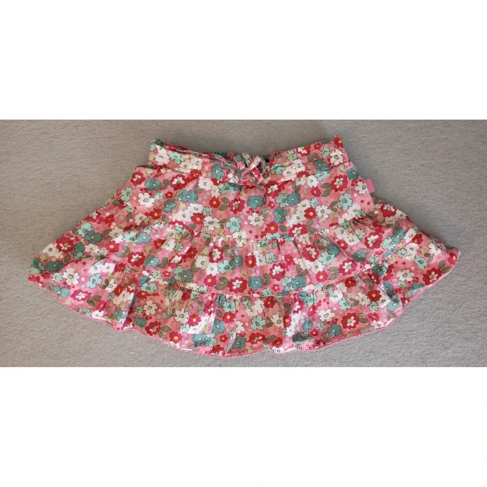 OshKosh B'Gosh Y2K Vtg Light Floral Skirt Bloomers Sz 12 Months,Pink White Green